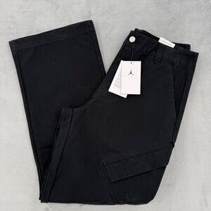 Jordan Chicago Standard Fit  Cargo Pants Black Logo Tag Size Womens Medium